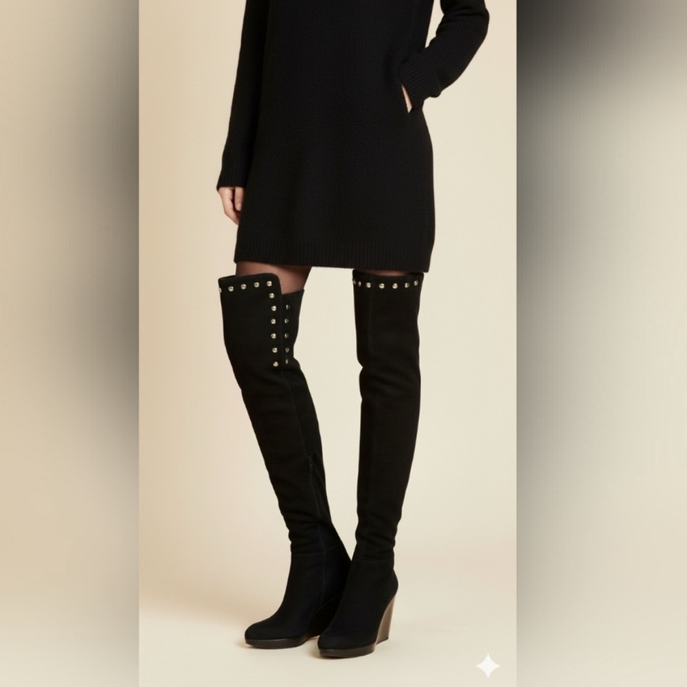 Stuart Weitzman Saratoga brown suede over the knee boots